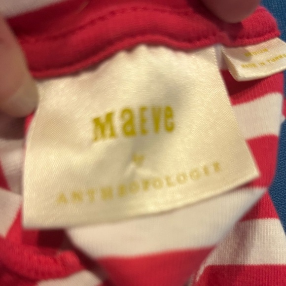 Anthropologie Maeve Cropped Striped Tank medium red white - Picture 6 of 6